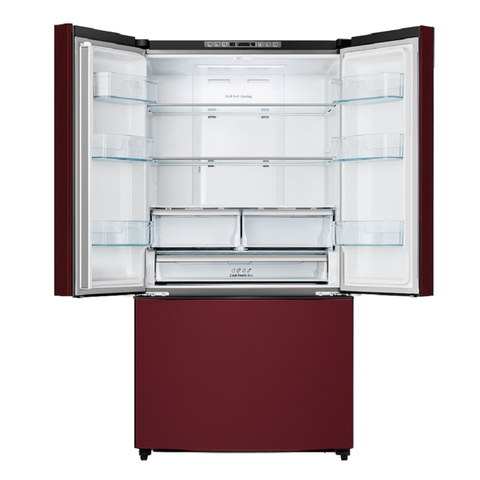 Холодильник GENCOOL GDM-717RR, бордовый, 600 литров, French Door