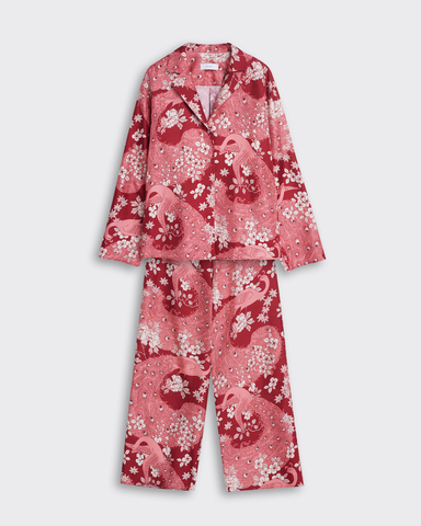 Комплект: рубашка и брюки из шелка Монклер розовый