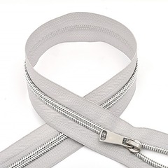 Молния спираль Т5, L 55 см, серый