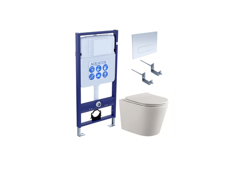 Aquatek SET Aquatek ВЕГА cmp-013 SET Aquatek ВЕГА cmp-013 (рама Aquatek Standard INS-0000012 с клавишей KDI-0000013 и крепежом KKI-0000002+унитаз ВЕГА AQ1904-00 с тонким сиденьем sc