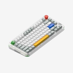 Беспроводная механическая клавиатура Nuphy Kick75, гибридный профиль, прошивка IO, Brown Max switch (KICK75HP-TG-BRM)