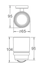 Подстаканник одинарный HAIBA HB8706 черный