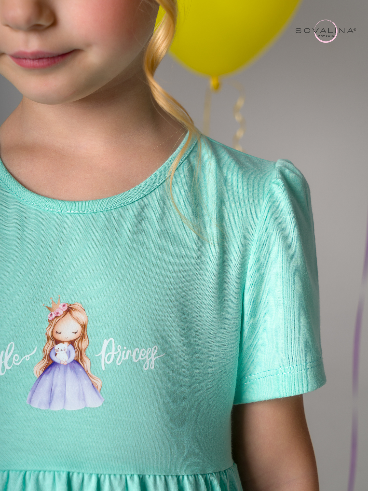 Платье Аленка к/р SG мятный Princess Л