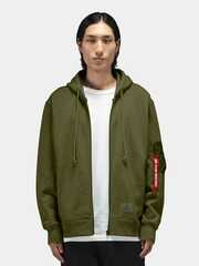 Толстовка Alpha Industries Utility Pocket Full Zip Up OG-107 Green (Зеленый)