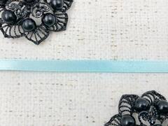 Лента атласная, ш. 1,2 см, голубой