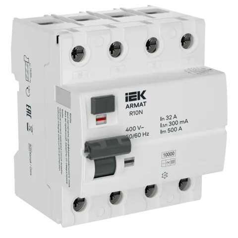 ARMAT Выключатель дифференциального тока R10N 4P 32А 300мА тип B IEK