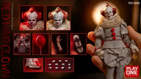 Фигурка Пеннивайз Клоун с рыжими волосами 1/12 Play One Twelve