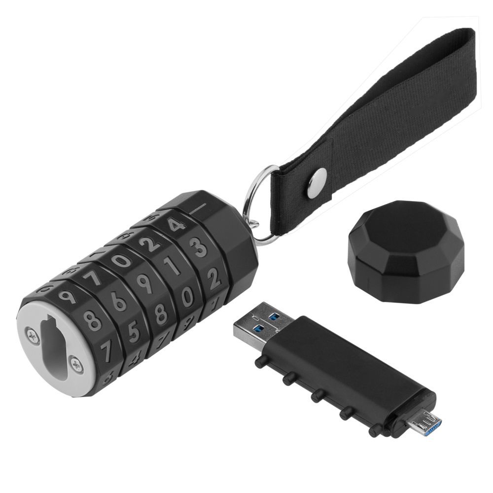 LokenToken Dual-USB-Stick, schwarz