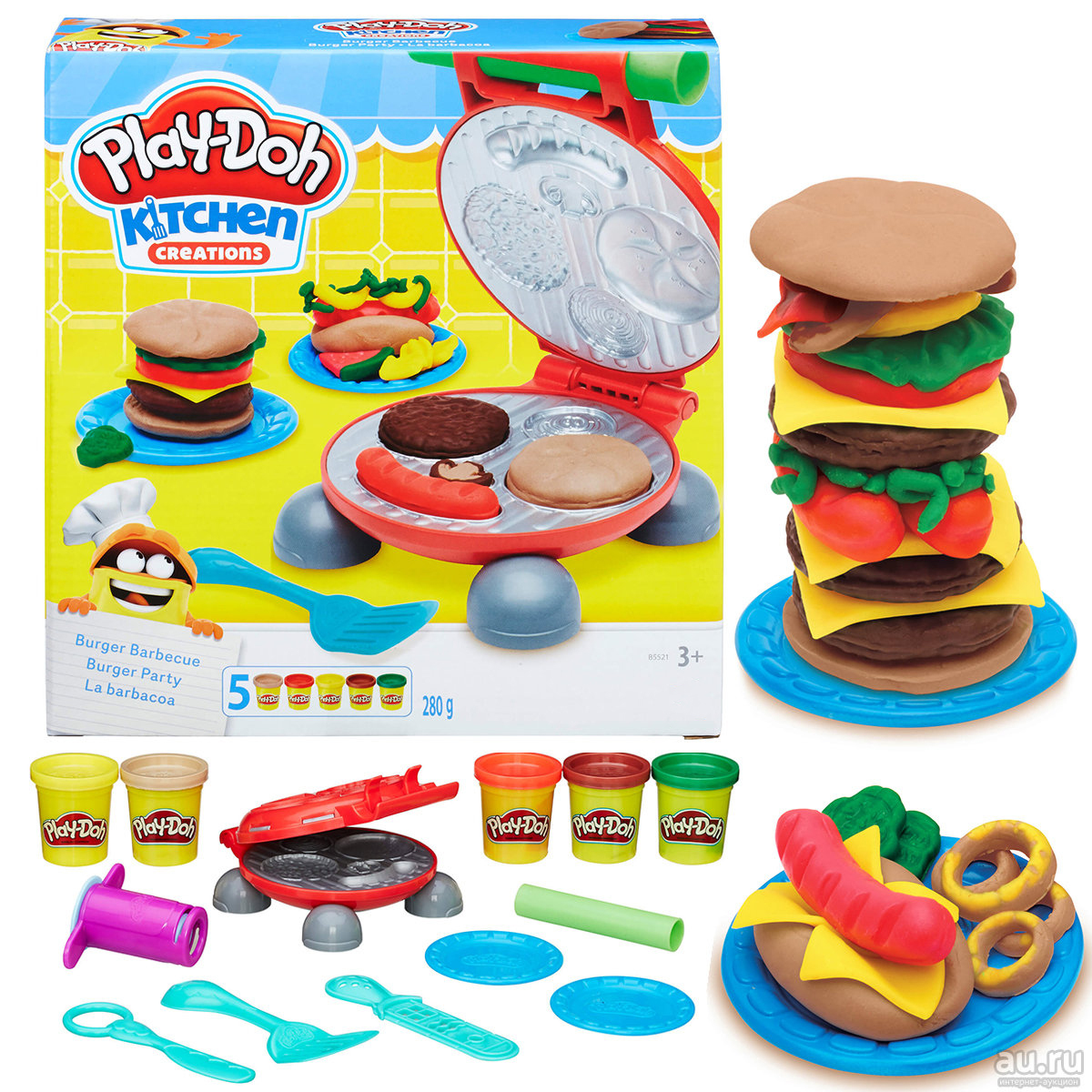 Игровой набор для лепки Play-Doh Бургер-барбекю