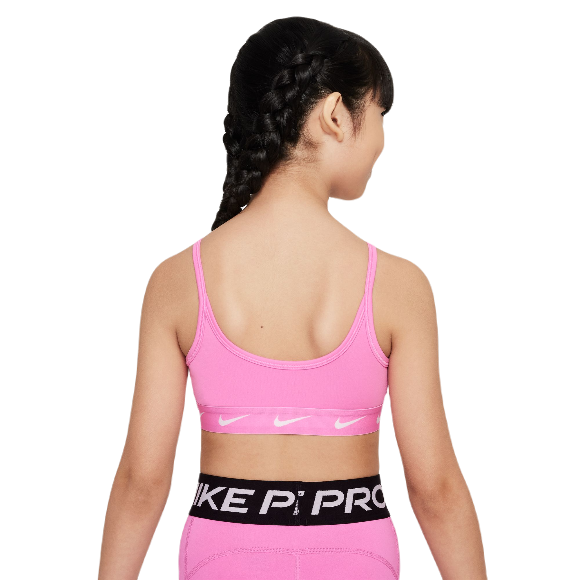 Топ для девочки теннисный Nike Dri-Fit One Sports Bra - playful pink/white  - купить по выгодной цене