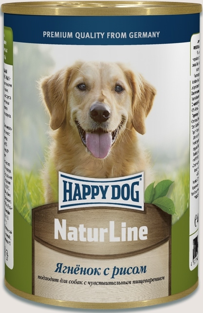 Влажные корма Консервы для собак Happy Dog NaturLine, ягненок  с рисом jagnenok_s_risom.jpg