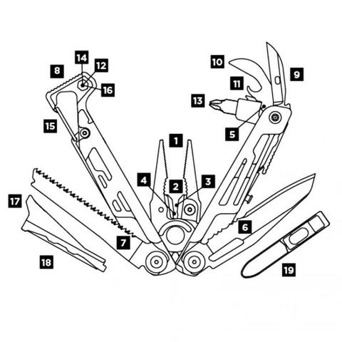 Мультитул Leatherman Signal Black&Silver, 19 функций, нейлоновый чехол (832625) | Multitool-Leatherman.Ru