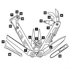 Мультитул Leatherman Signal Black&Silver, 19 функций, нейлоновый чехол (832625) | Multitool-Leatherman.Ru