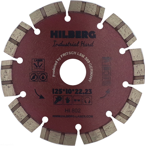 Диск алмазный отрезной 125*22.23 Hilberg Industrial Hard  Trio Diamond HI802