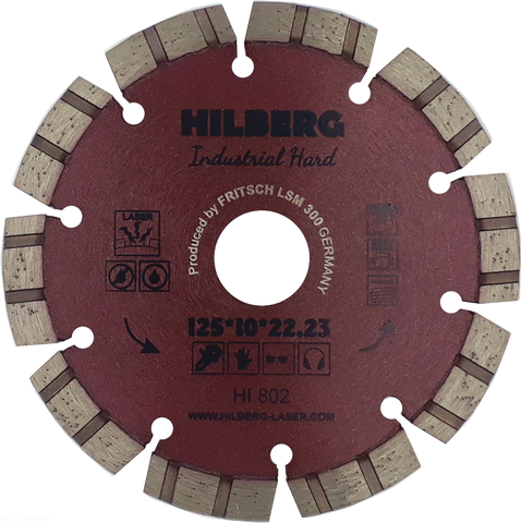 Цена на Диск алмазный отрезной 125*22.23 Hilberg Industrial Hard  Trio Diamond HI802