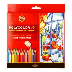 Карандаши цветные художественные KOH-I-NOOR POLYCOLOR 3835, 36 цветов