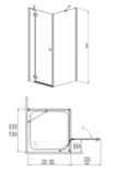 Душевой угол RADAWAY Almatea KDJ 90 32102-01-01N L/R