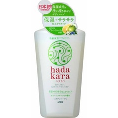 Мыло жидкое для тела увлажняющее Lion Япония Hadakara, зеленые фрукты, 480 мл