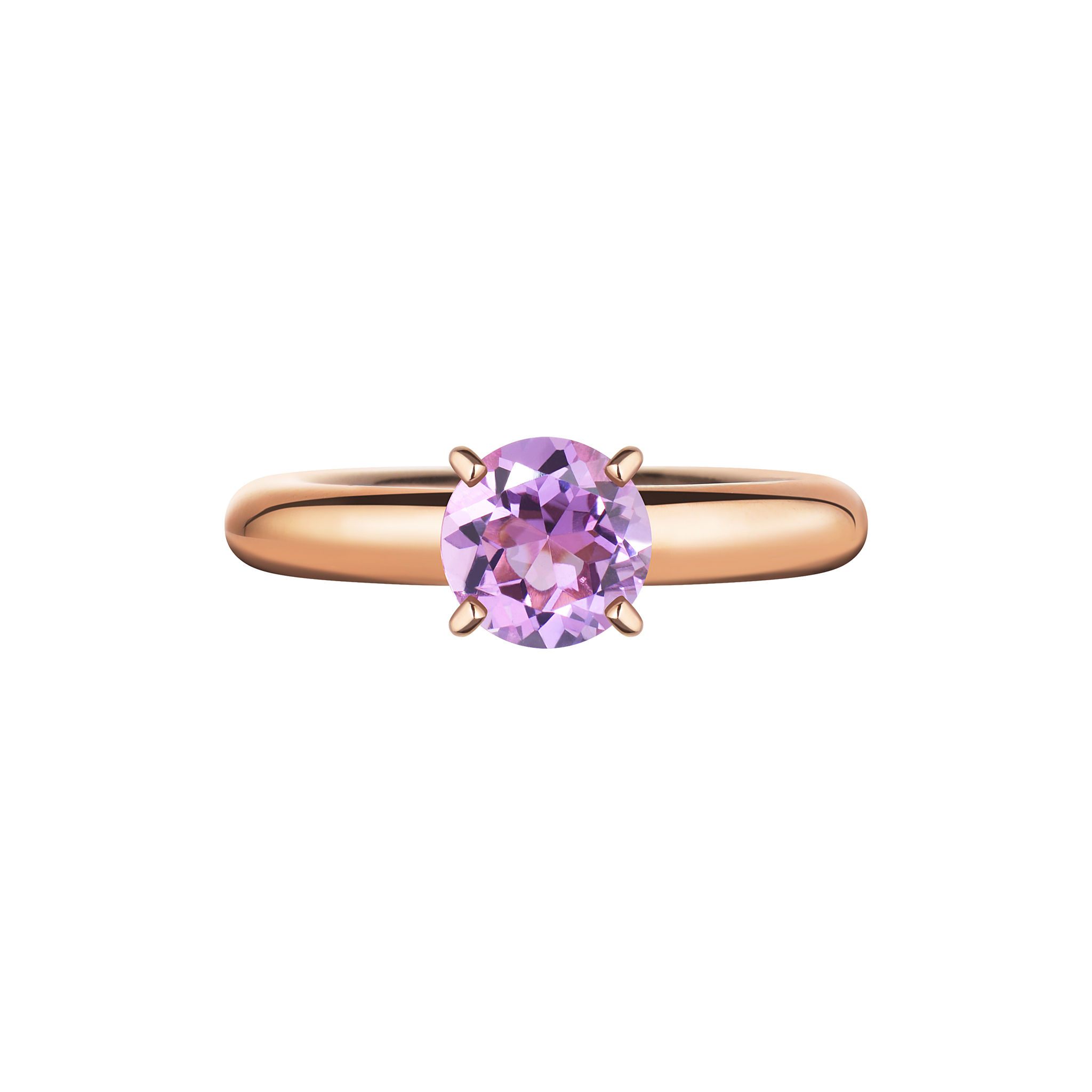Cartoon Ring Baby With Amethyst