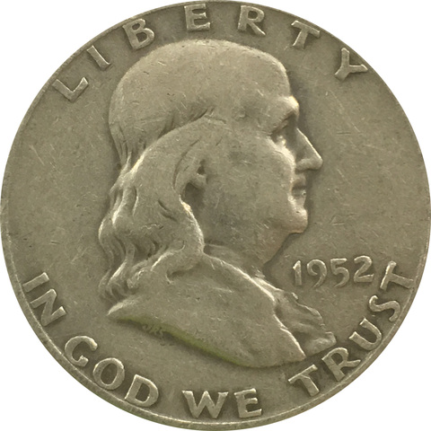 50 центов 1952 года. США. Двор "D". Франклин