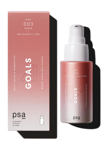 PSA Ночная мультикислотная сыворотка с пробиотиками GOALS Multi Acids & Probiotics Perfecting Night Serum 30мл