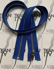 Молния металлическая разъемная (1 замок) (Ткань/металл, Василек тесьма/металл никель, 75)