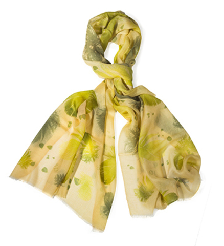 Шаль 70x200 Blues Cashmere Feather Green cb17-06_GREEN