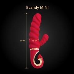 Gvibe Gcandy Mini - Витой вибратор с клиторальным стимулятором, 19х3.5 см
