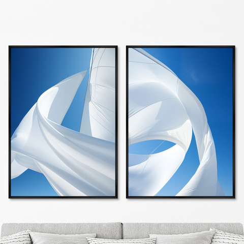 ArtNoMore - Набор из 2-х репродукций картин на холсте The sail flying under the sky, 2024г.