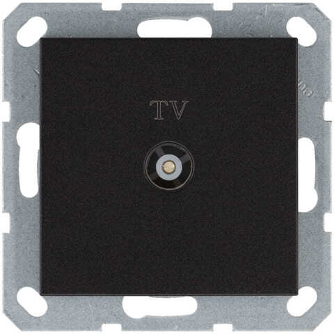 Розетка телевизионная TV оконечная. Цвет Антрацит. Jasmart. G6001B