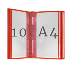 Демосистема настенная на 10 красных рамок А4