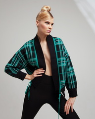 Кардиган шерстяной в клетку