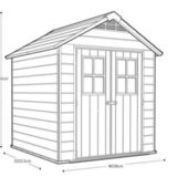 Пластиковый сарай Keter Newton 7,5x7 фута серый