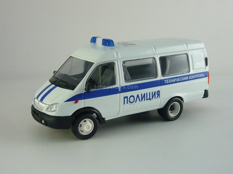 GAZ-3221 Gazelle Police Technical Control restyling Agat Mossar Tantal 1:43