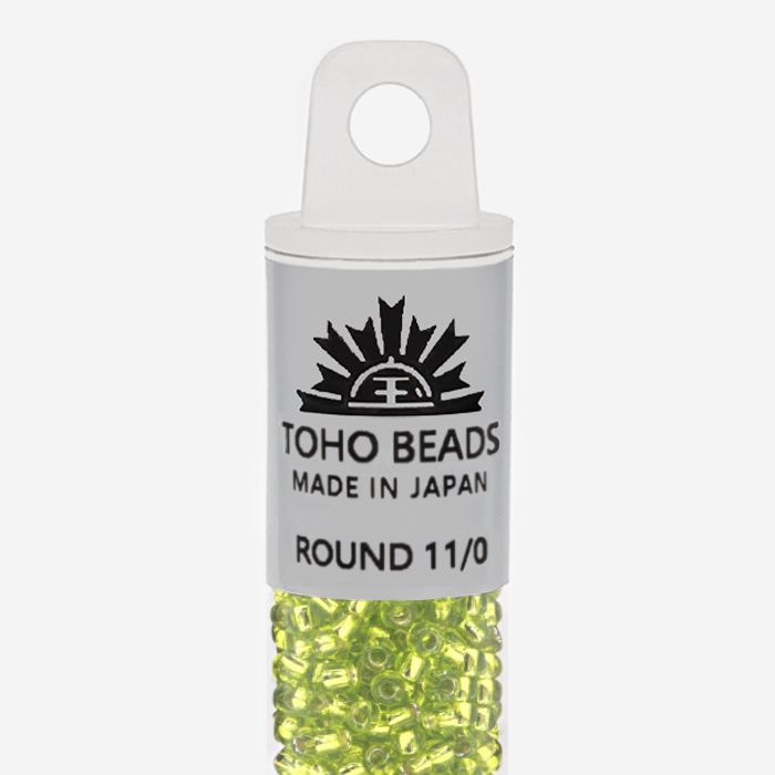 Японский бисер TOHO Round 11/0 (№24), с внутренним серебрением, прозрачный