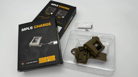 Фонарь на шлем тактический налобный аккумуляторный MPLS charge красный зеленый белый ИК