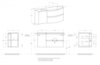 Cezares 82409 Стеклянная раковина левосторонняя Extra Bianco, 104x53