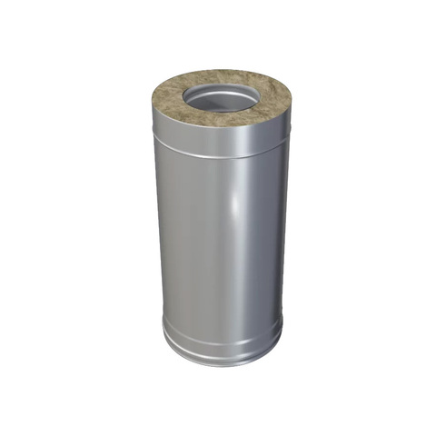 Труба-сэндвич 0,5м d150х210мм (430/0,8мм+оцинк) Ferrum