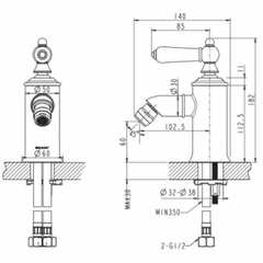 СМЕСИТЕЛЬ BRAVAT ДЛЯ БИДЕ ART F375109G