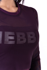Женский рашгард Nebbia Flash-Mesh longsleeve shirt 664 burgundy