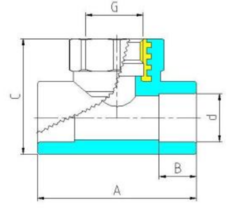 Valtec тройник комбинированный 32х1/2