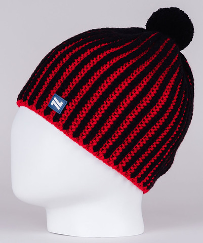 Вязанная теплая шапка Nordski Wool Black/Red
