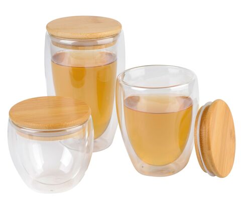 Стакан с двойными стенками BAMBOO ART S, объем ок. 250 ml