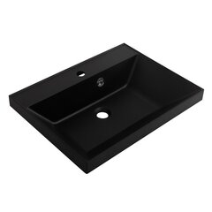 BelBagno BB600/450-LV-ART-AST-NERO Раковина из искусственного камня, чёрная, 600x450x150 фото