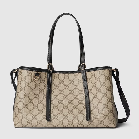 Сумка-тоут Gucci GG Emblem , чёрный