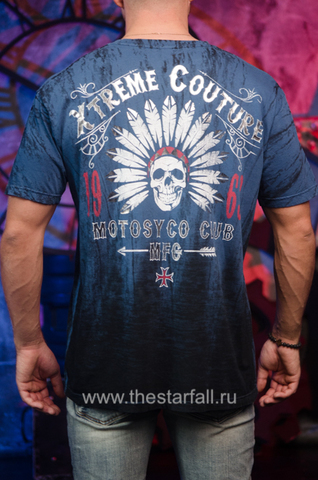 Xtreme Couture | Футболка мужская CHIEF MOTOR CLUB X1692 от Affliction спина