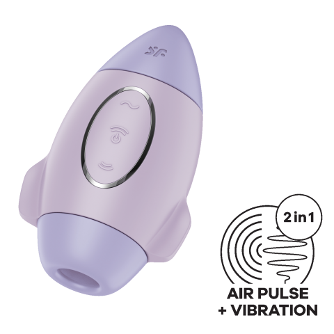 Стимулятор клитора с воздушной стимуляцией и вибрацией Satisfyer Mission Control (лиловый)