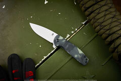Складной нож Kizer Gemini сталь CPM S35VN StoneWash рукоять Раффир