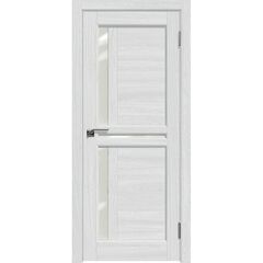 Купить Межкомнатная дверь экошпон М 19 ясень белый остеклённая