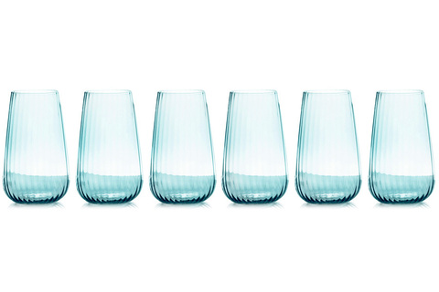 Набор стаканов для воды 6шт 570мл Le Stelle Opium голубой